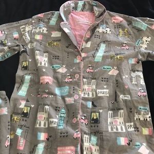 Women PJ Salvage gray flannel pajama set!